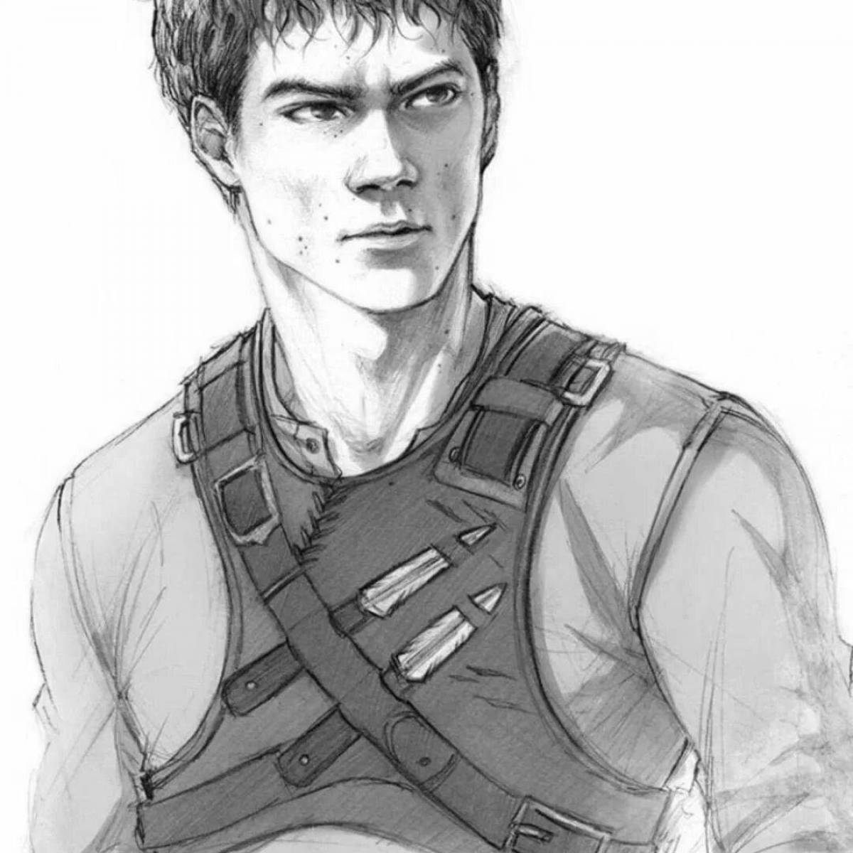 Maze runner coloring page