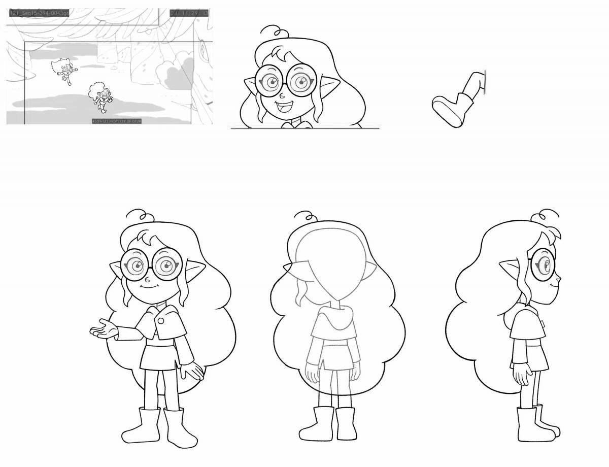 Brightness owl house coloring page