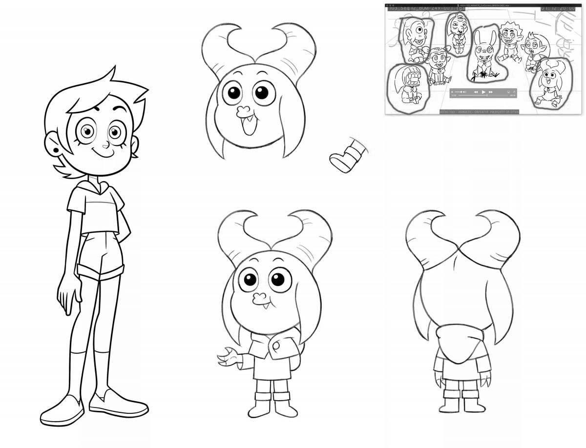 Coloring house of the owl of radiant friendliness