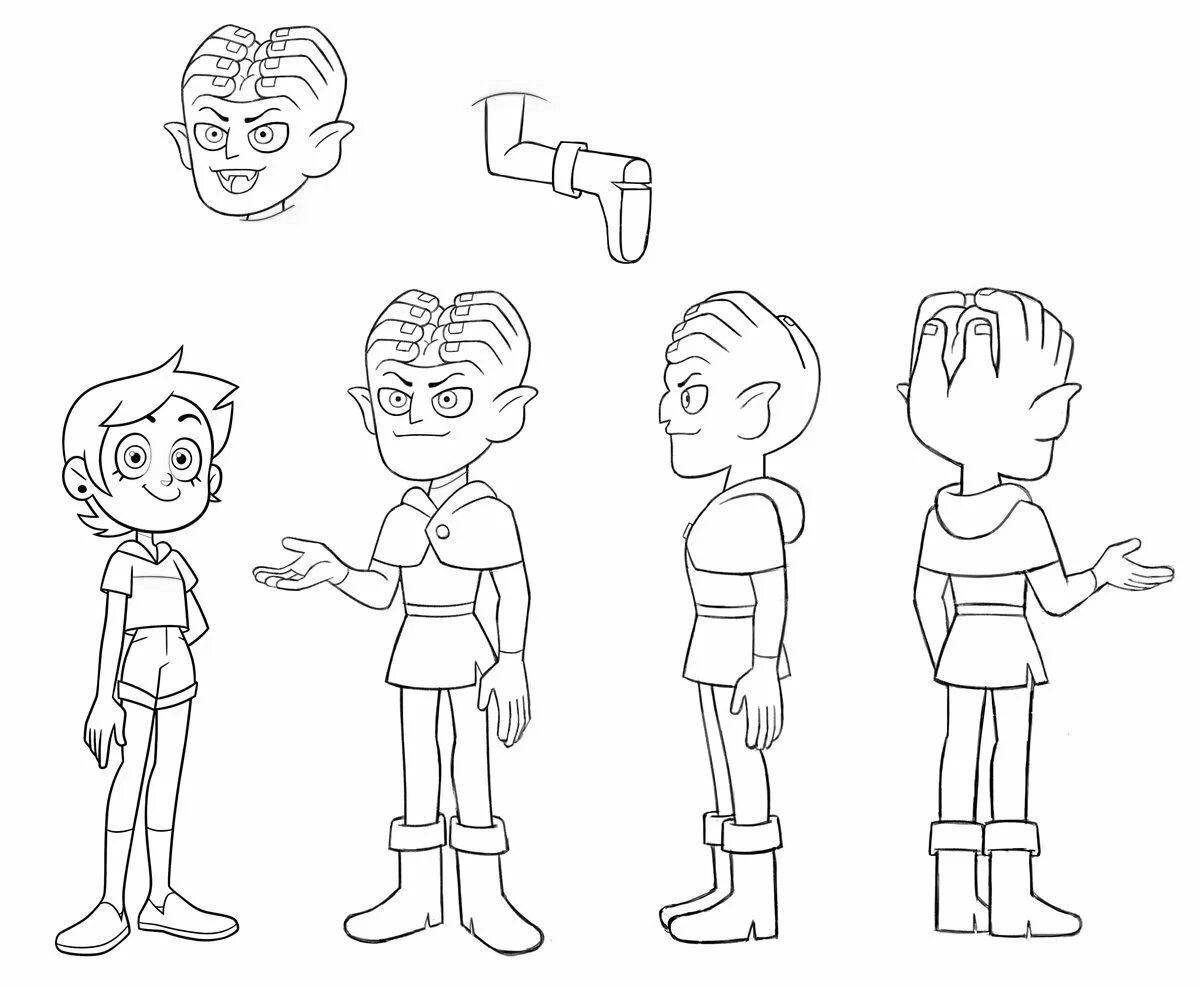 Colouring fairy house owl friendliness