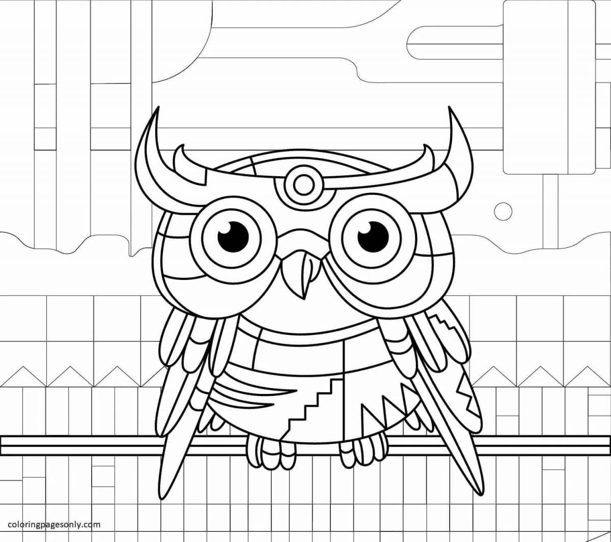 Brilliant friendship owl house coloring page