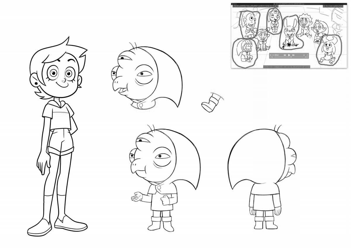 Strong friendship house of owls coloring