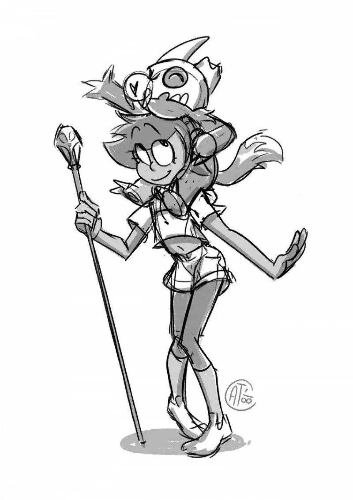 Coloring Owl Friendship House in color