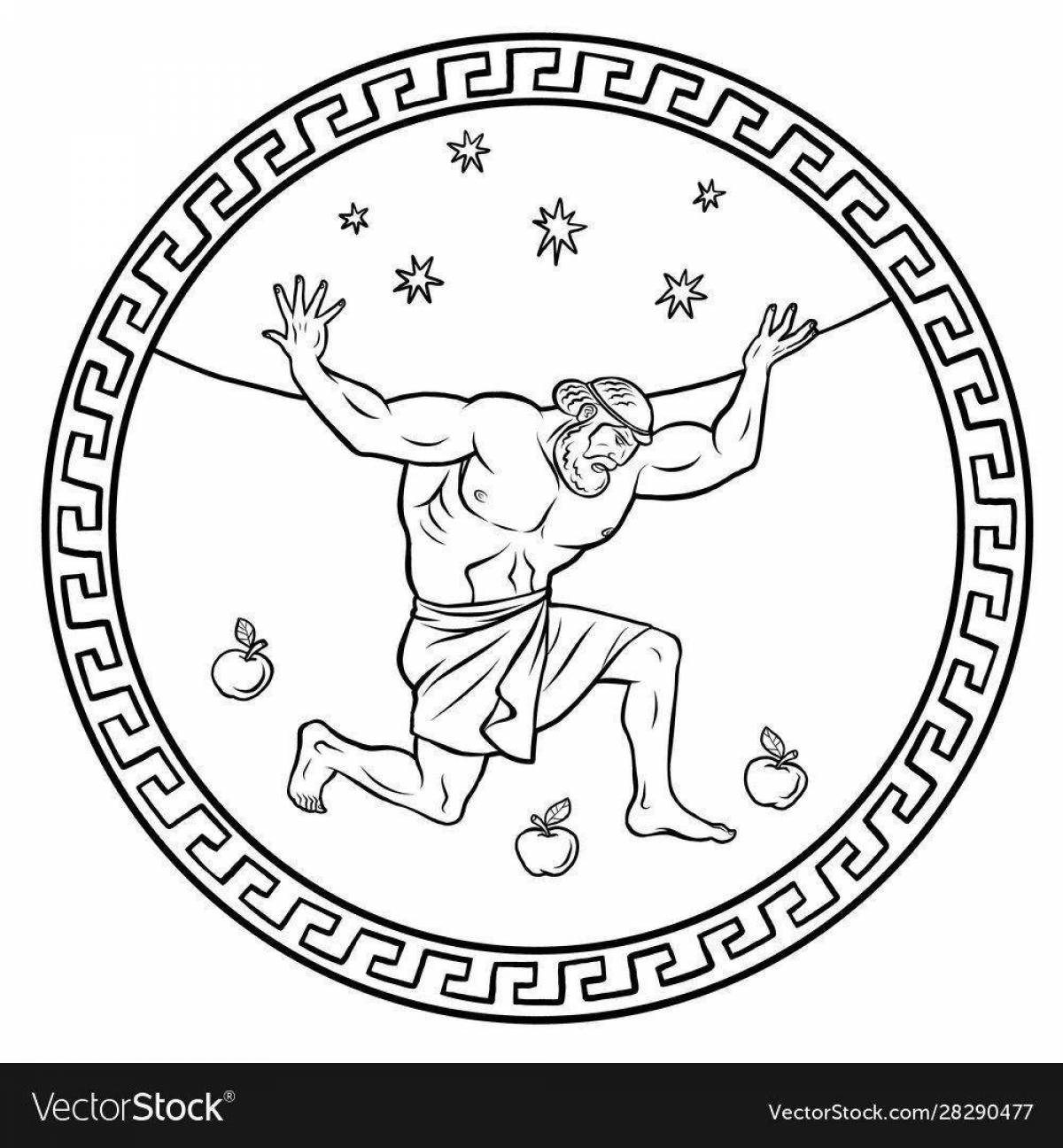 The 12 labors of hercules coloring page