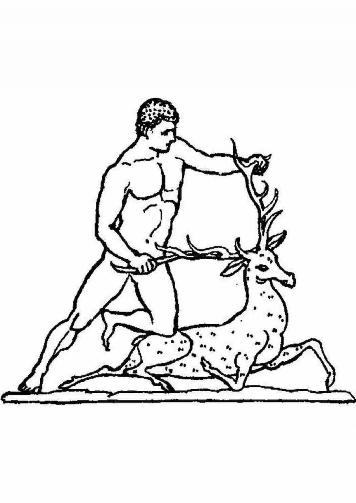 12 Labors of Hercules exquisite coloring pages