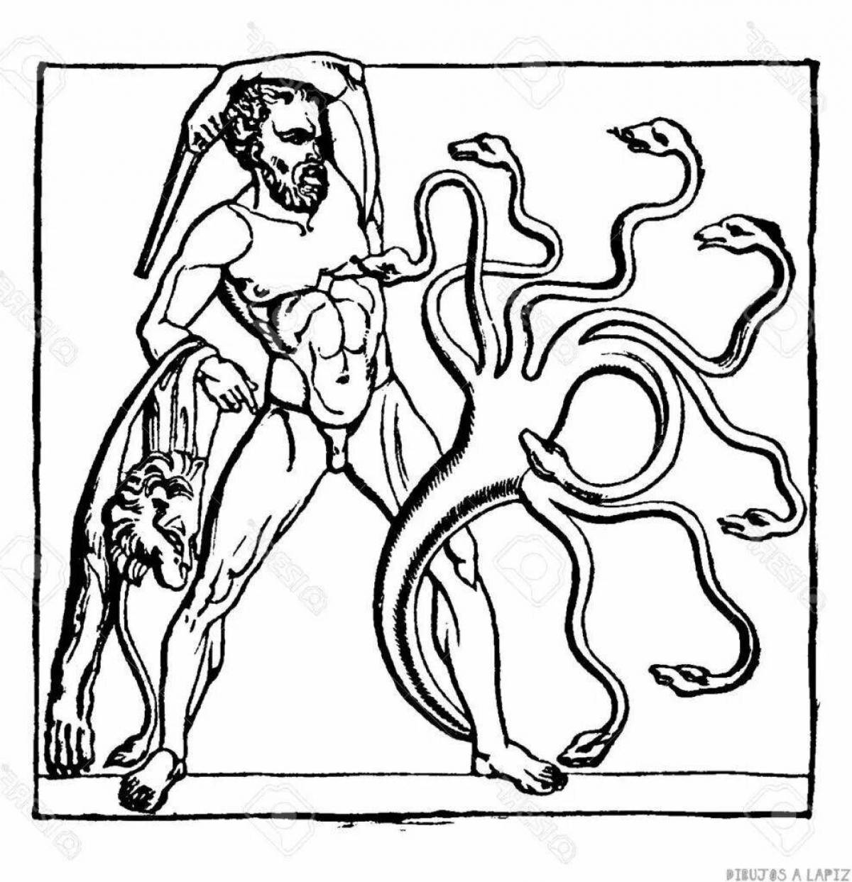 12 labors of hercules coloring pages