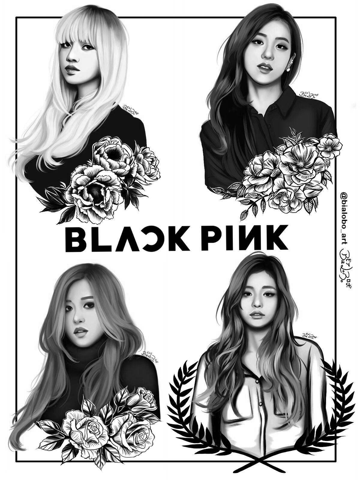 Shiny black and pink coloring book