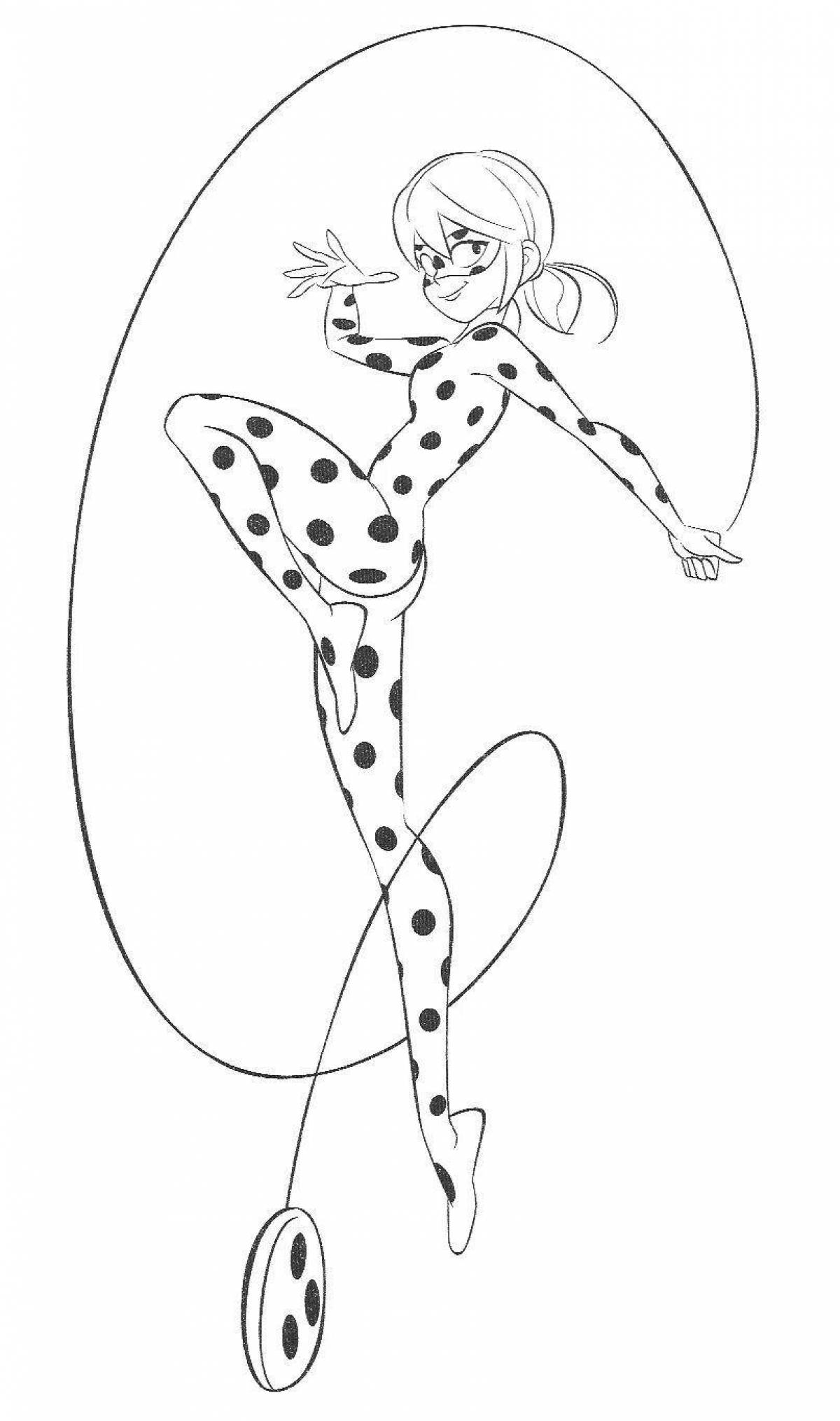 Pretty lady bug earring coloring page