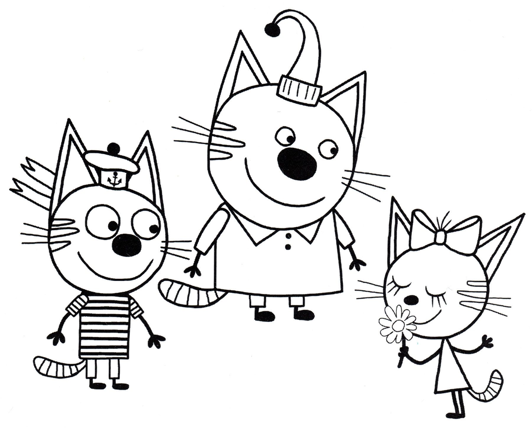 Three cats cartoon #3