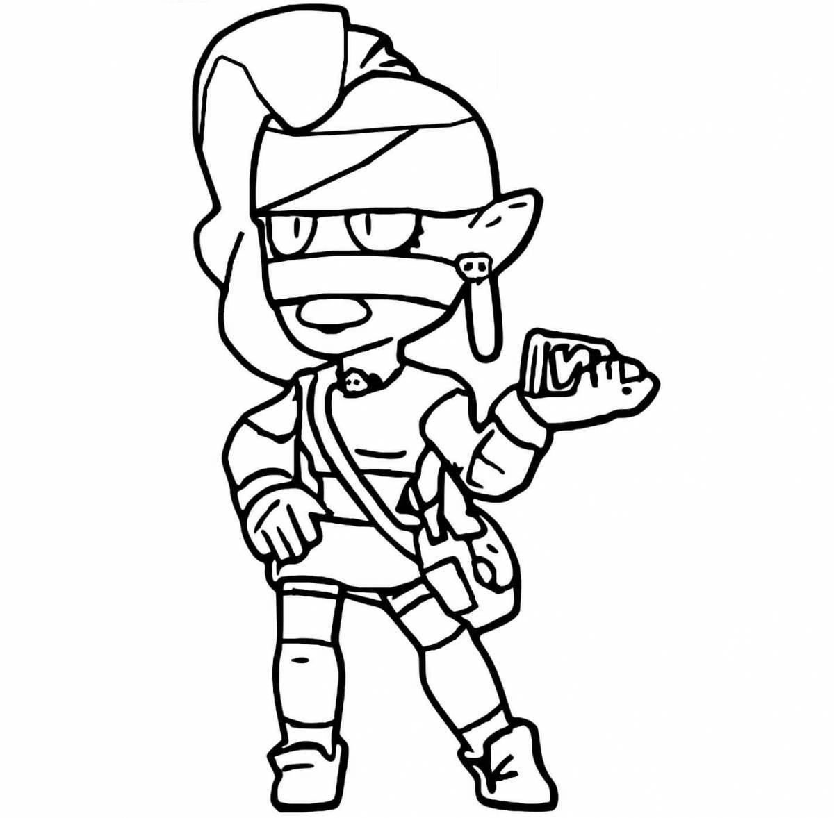 Brawl stars colorful skins coloring pages