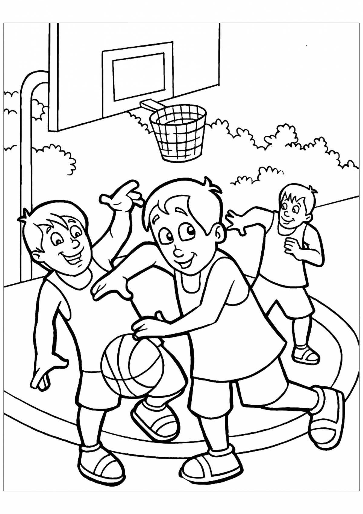 Stimulating health and sports coloring pages