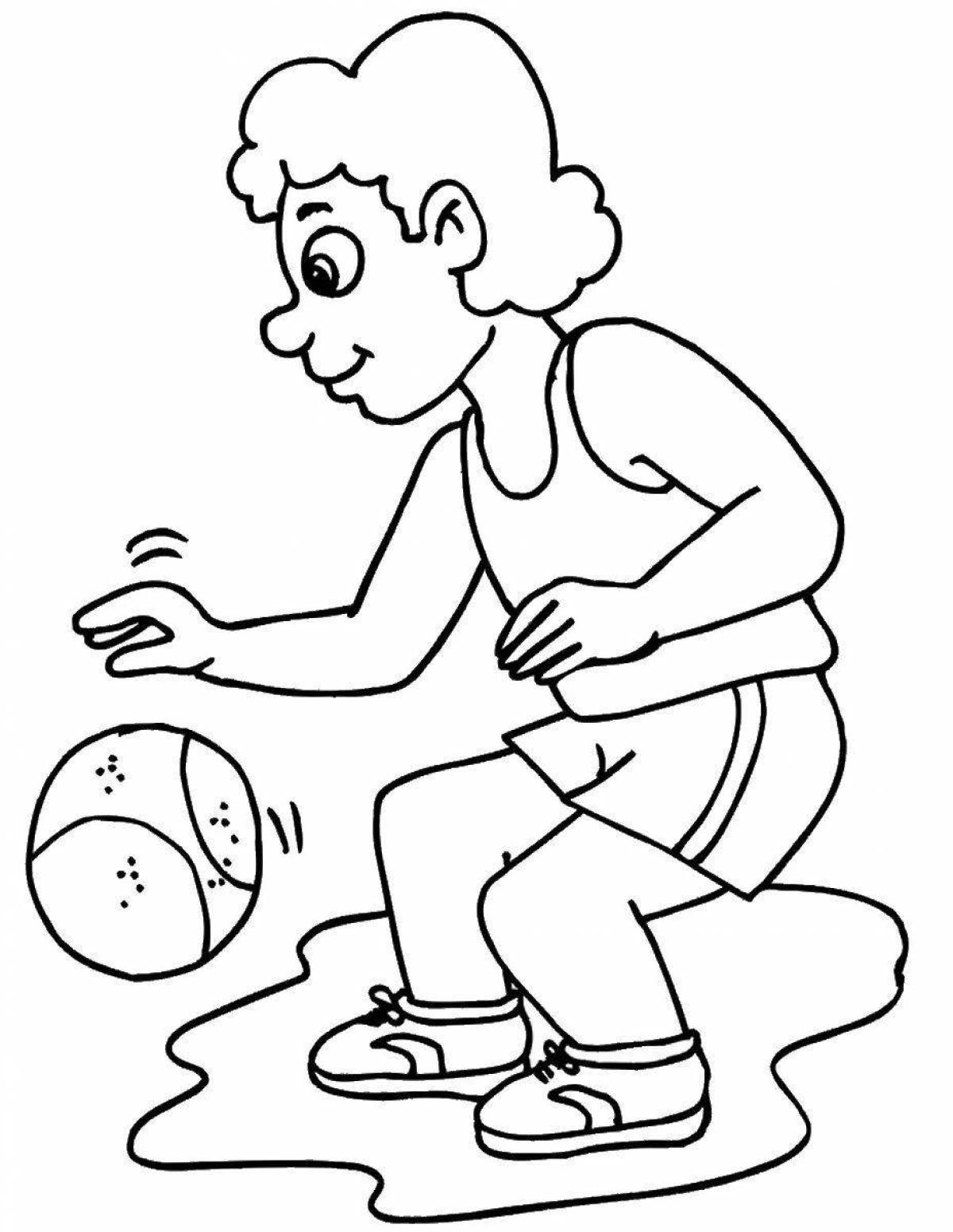 Excellent coloring book health and sports