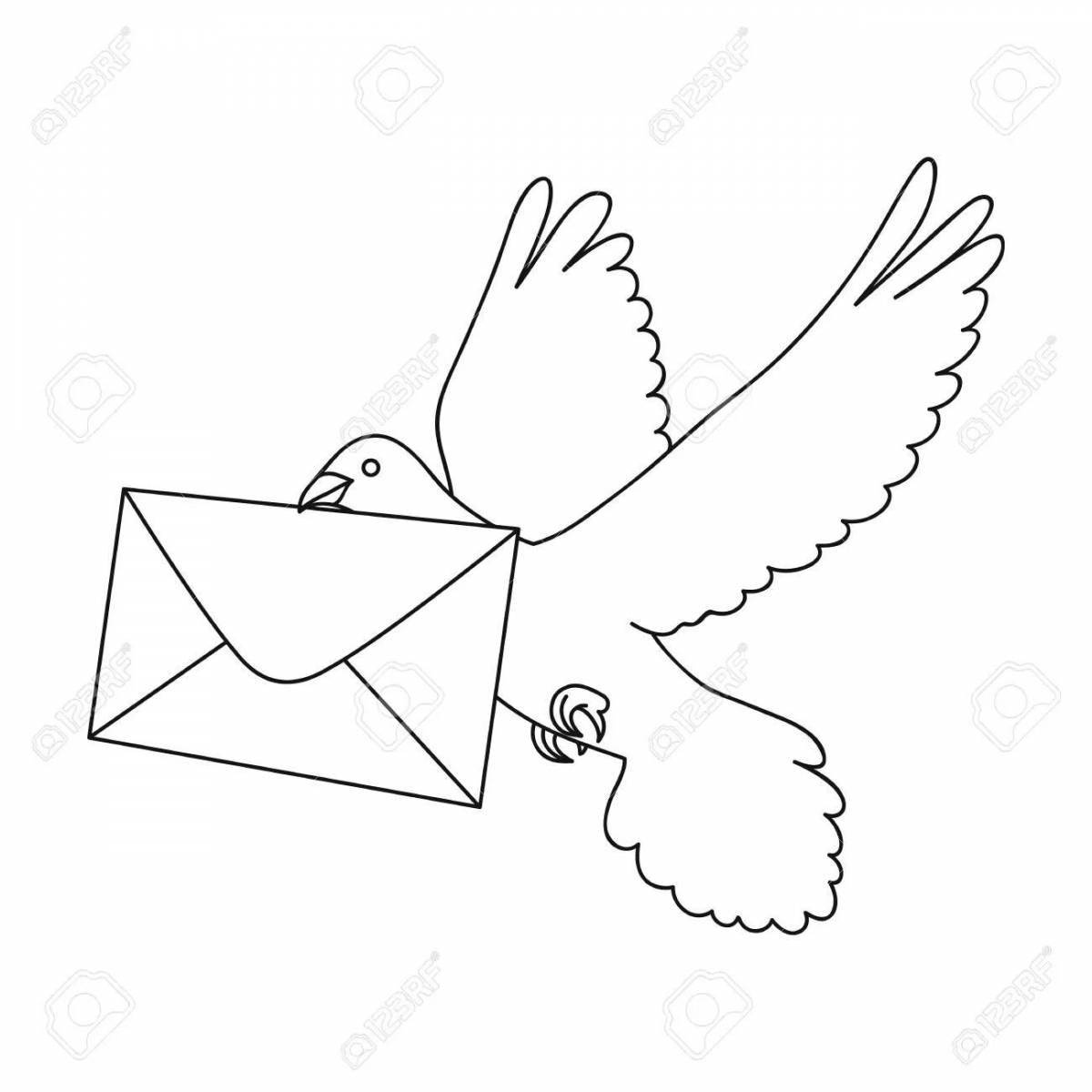 Animated swallow with letter
