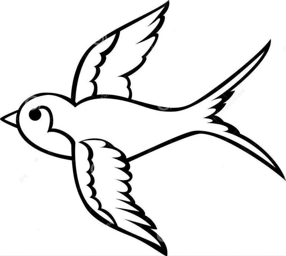 Holiday swallow with a letter