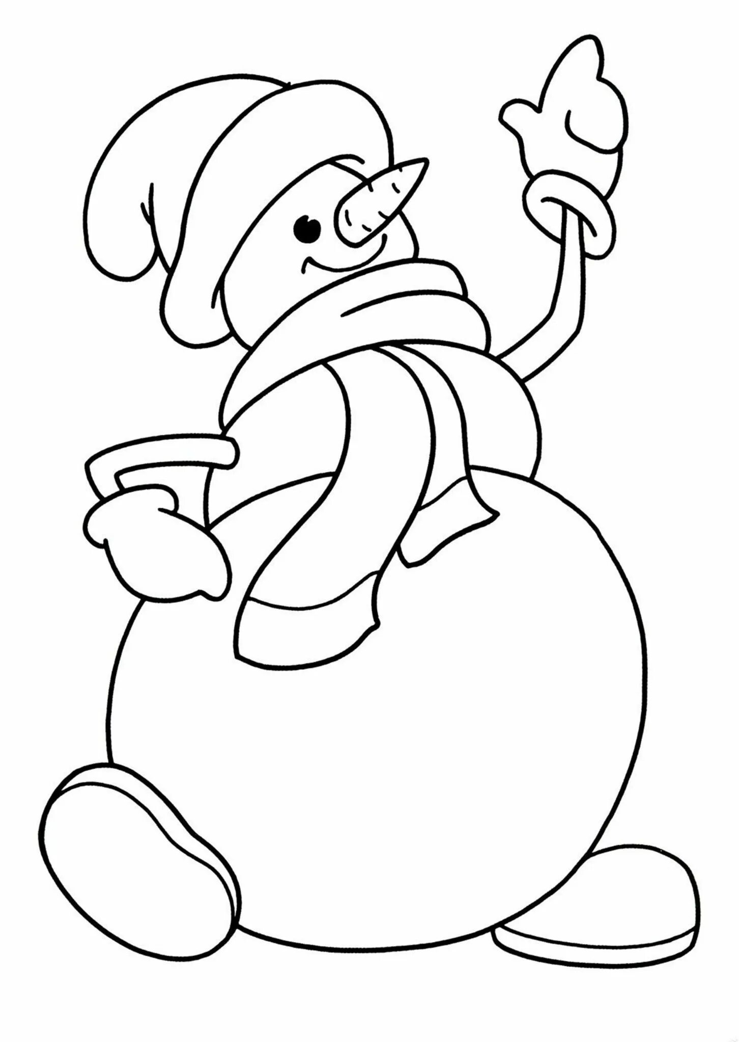 Witty Christmas snowman coloring page