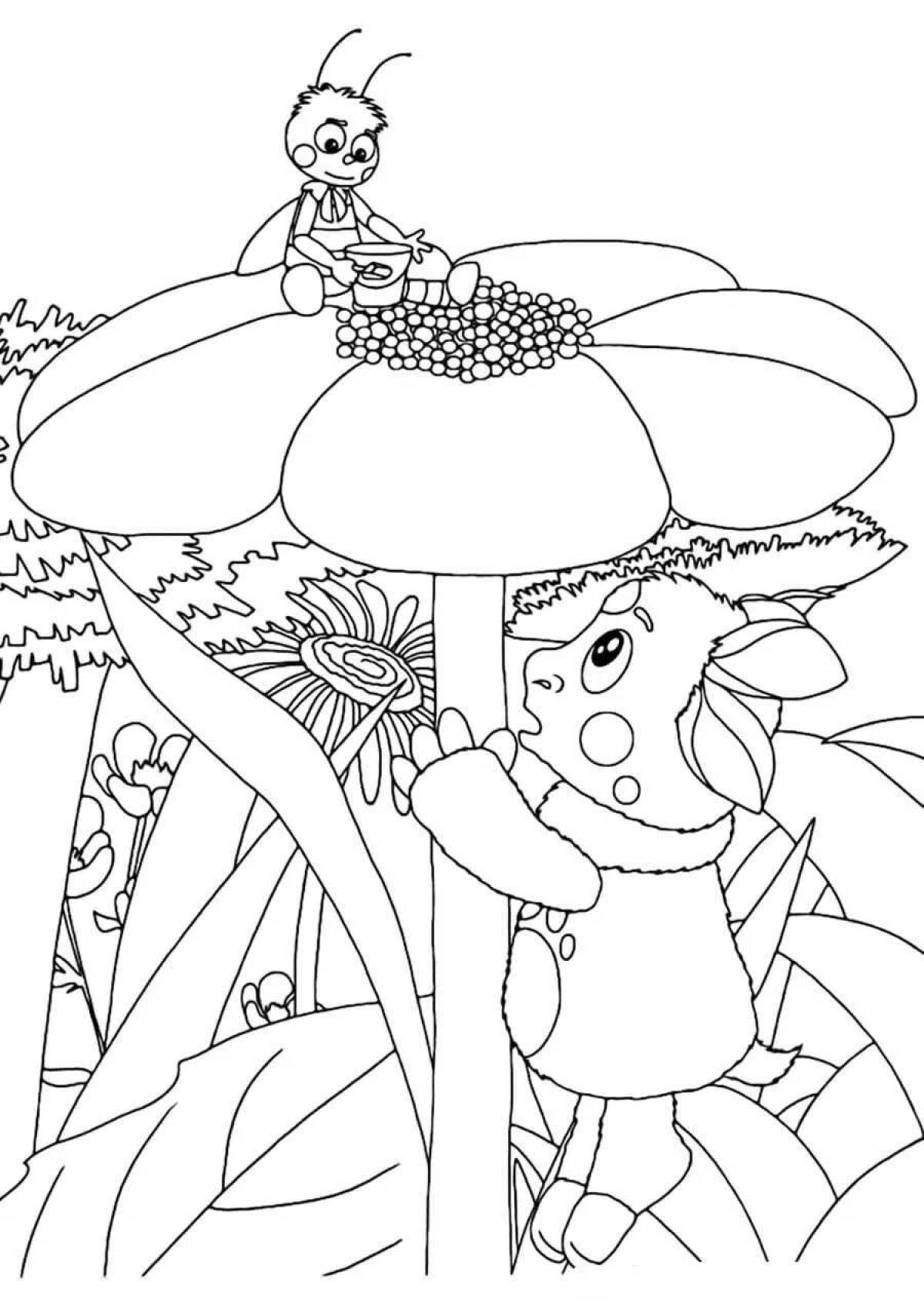 Fun coloring pages of butterflies from Luntik
