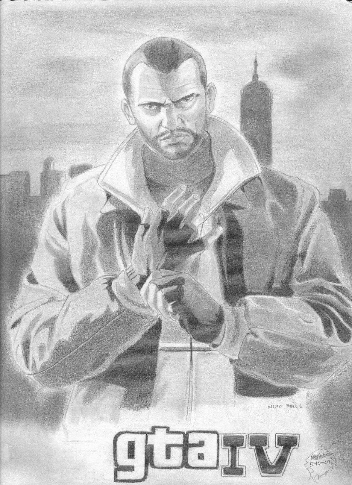 Impressive franklin coloring from gta 5