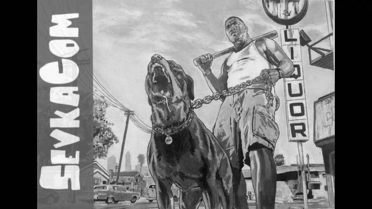 Exquisite franklin coloring from gta 5