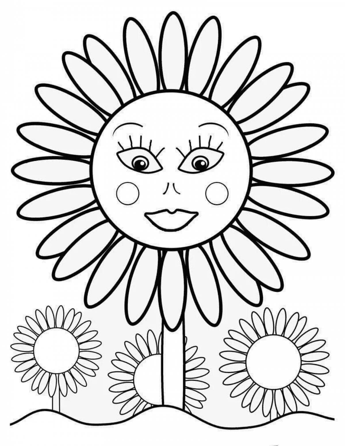 Coloring page glorious carnival sun
