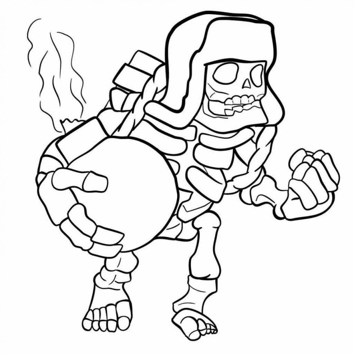 Colorful clash royale arena coloring page