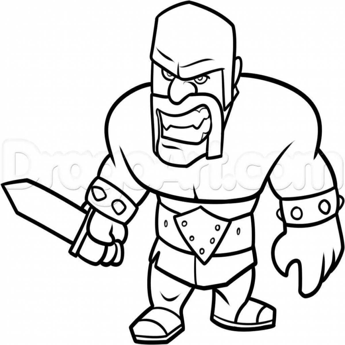 Joyful clash royale arena coloring page