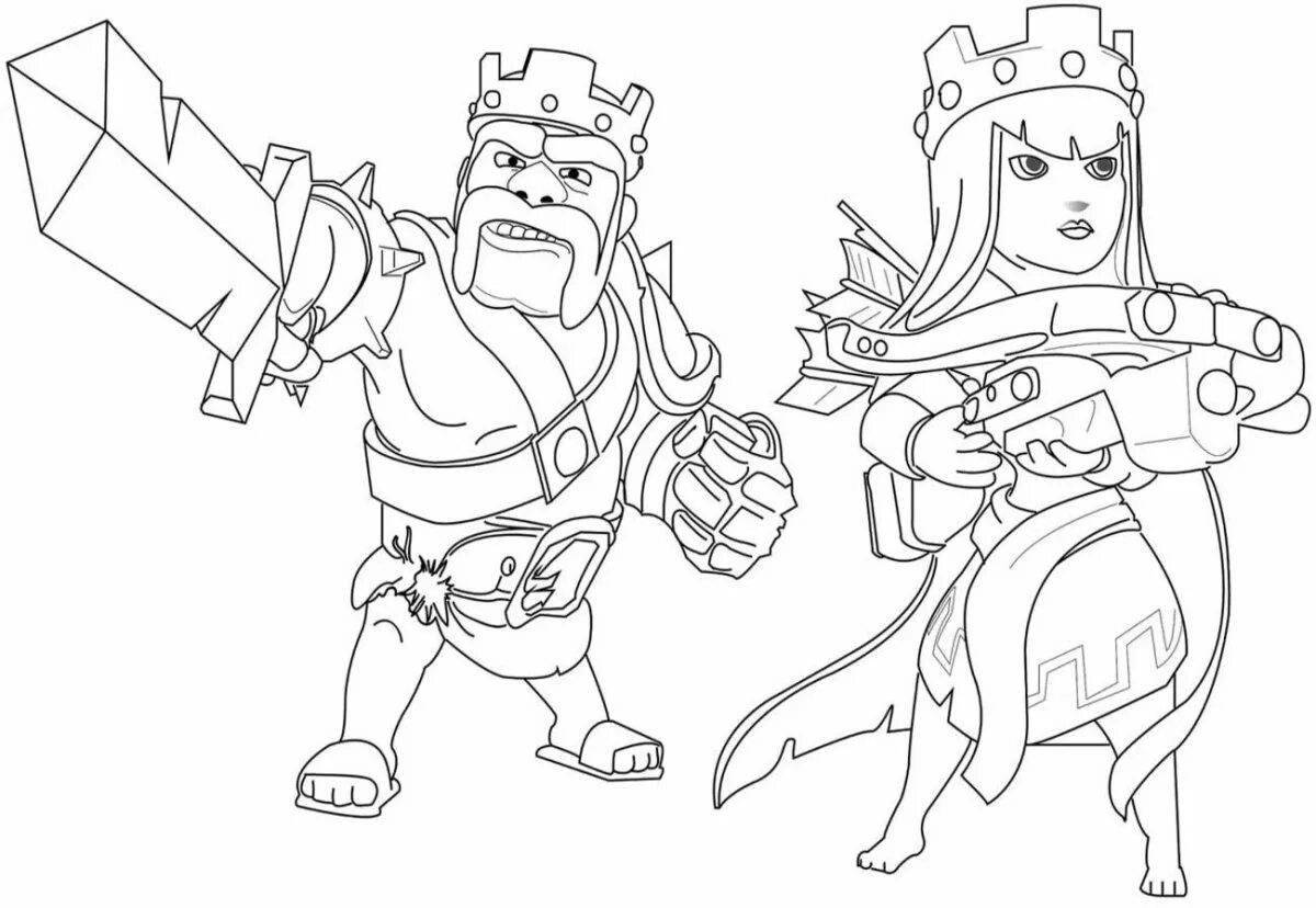 Tempting clash royale arena coloring page
