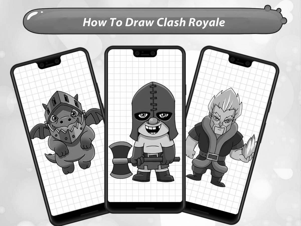 Intriguing clash royale arena coloring book