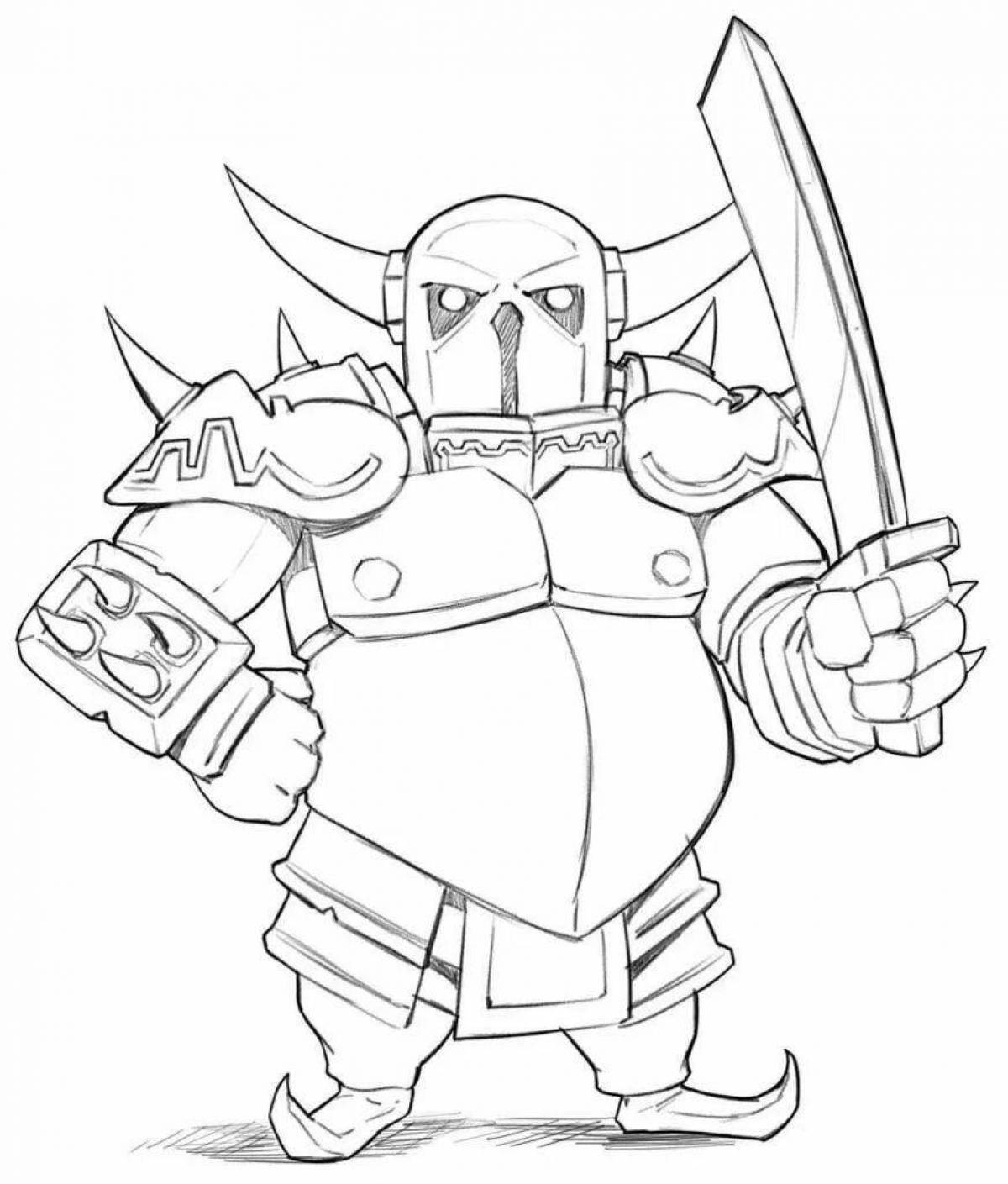 Amazing clash royale arena coloring page