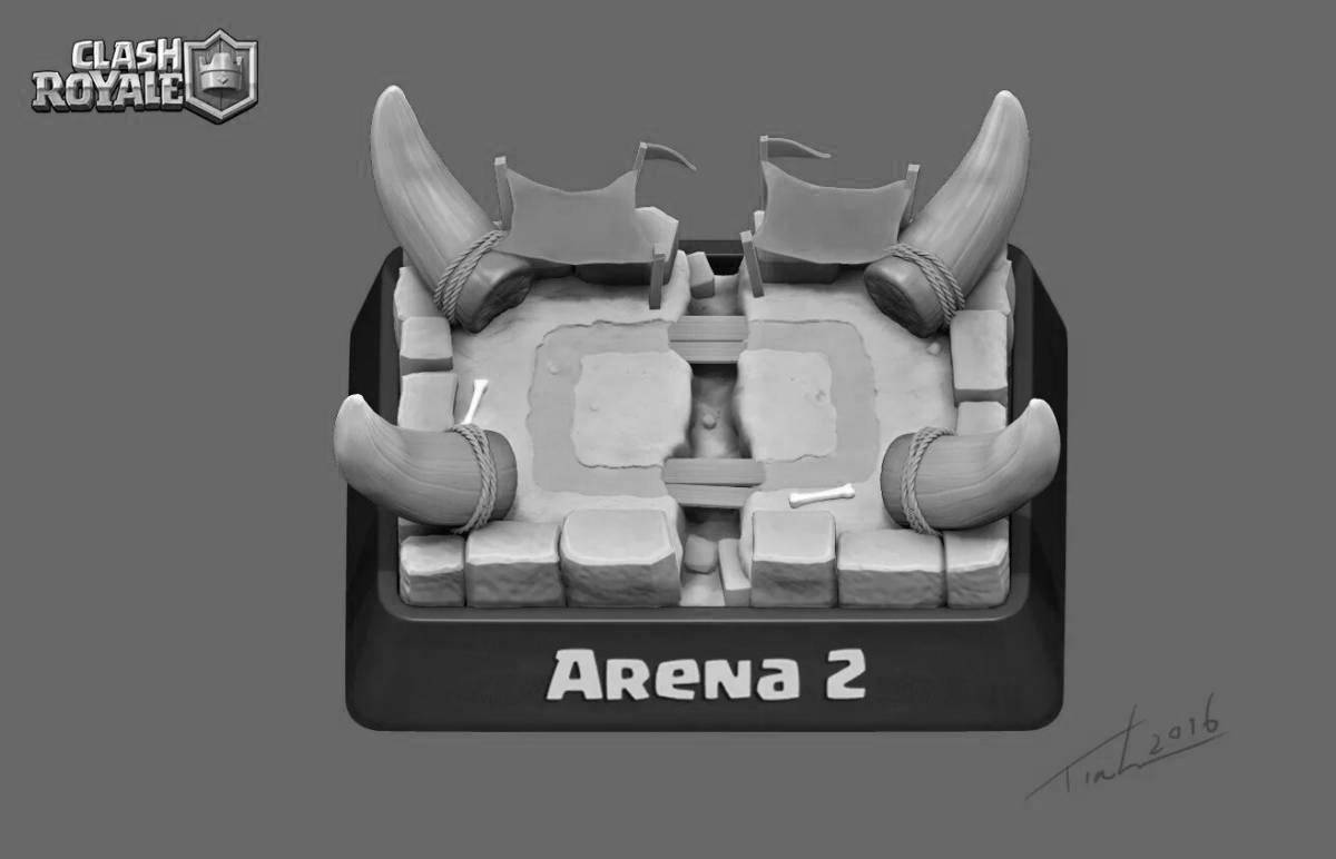 Great clash royale arena coloring book