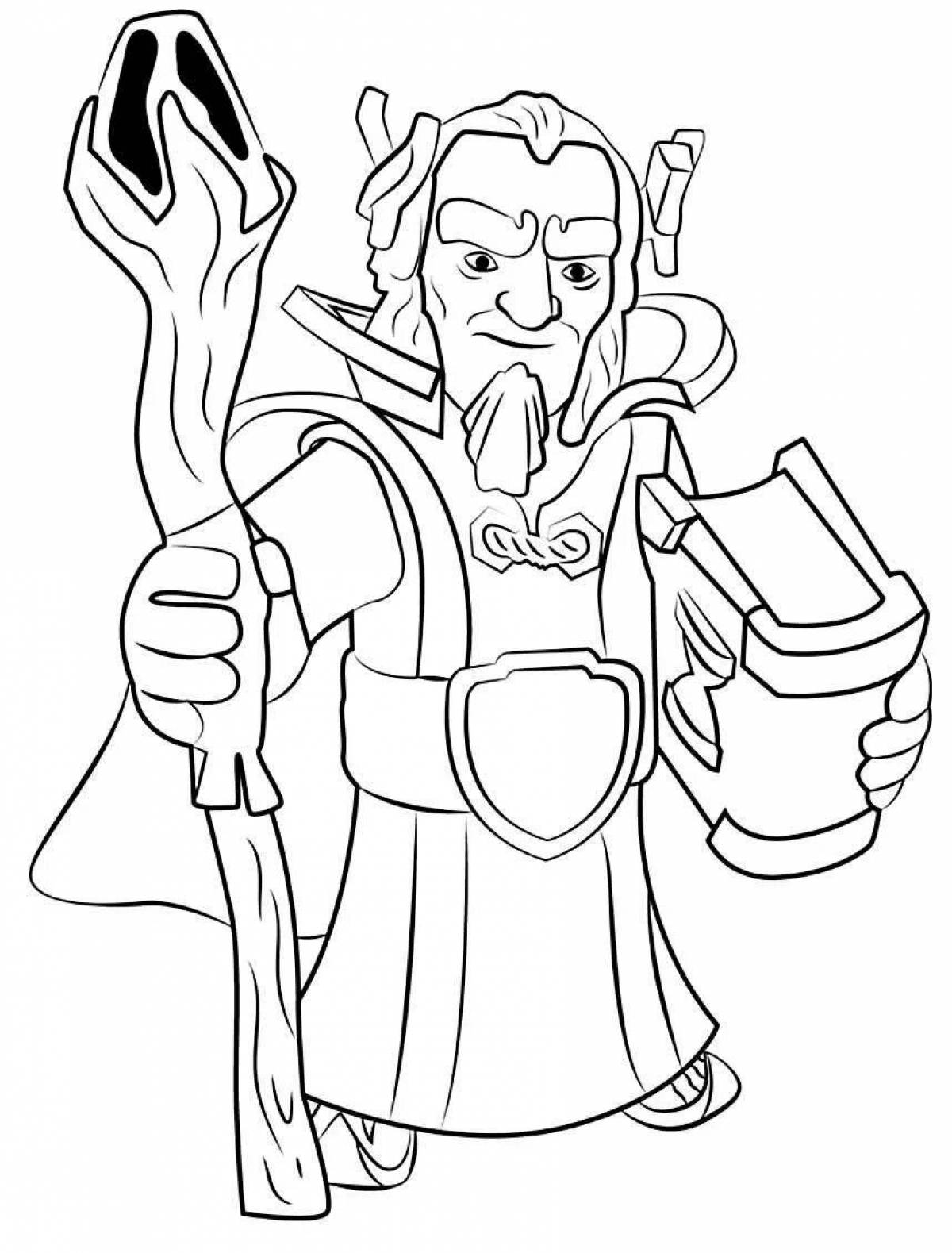 Touching clash royale arena coloring page
