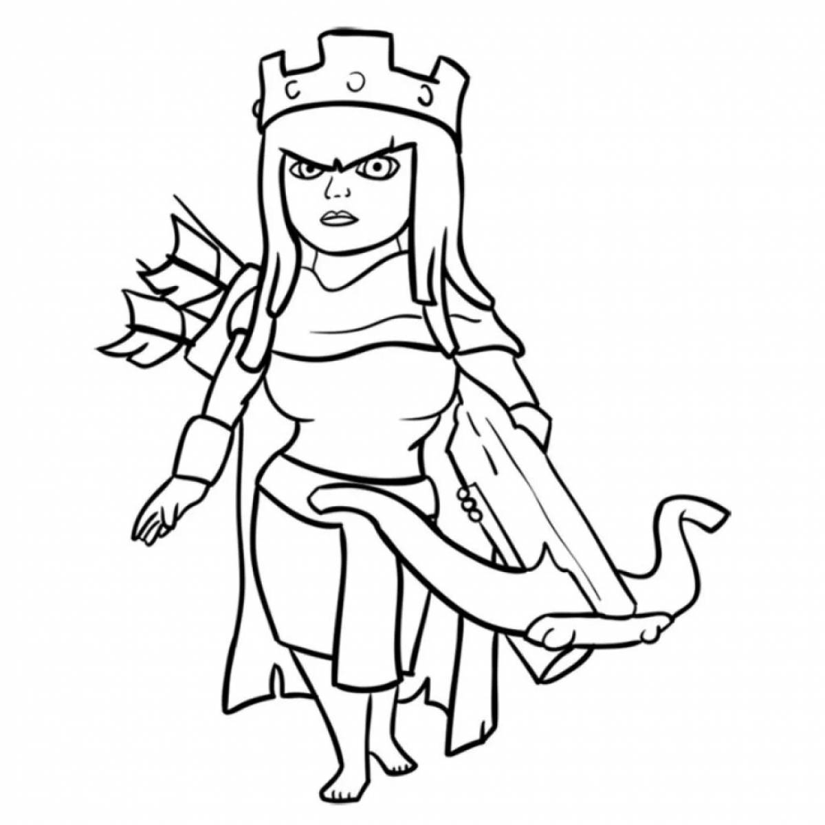 Peaceful clash royale arena coloring page