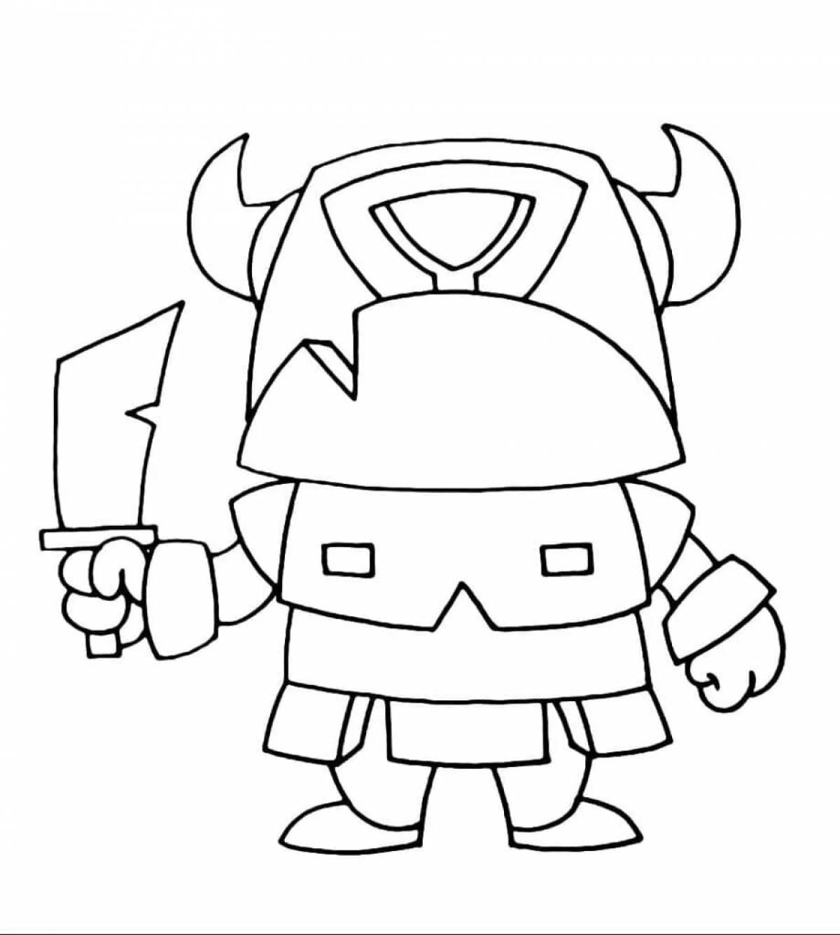 Serene clash royale arena coloring page
