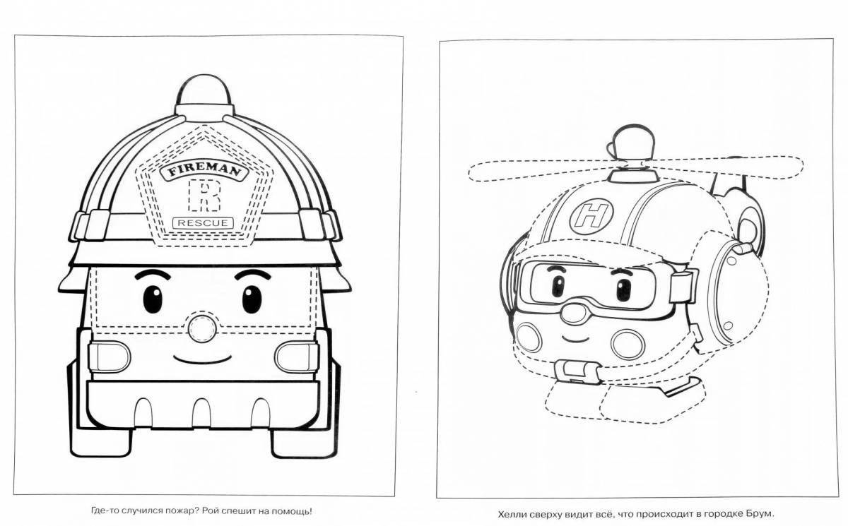 Charming mark robocar poly coloring