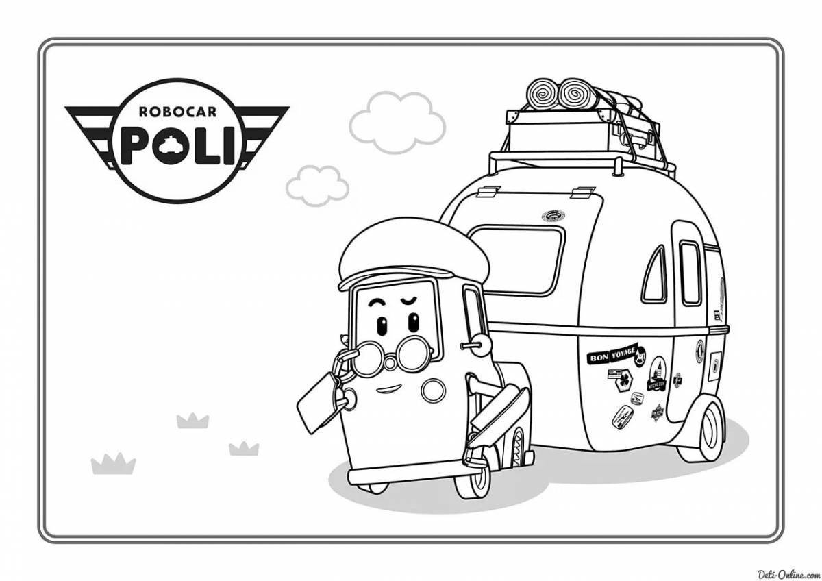 Mark robocar poly amazing coloring page
