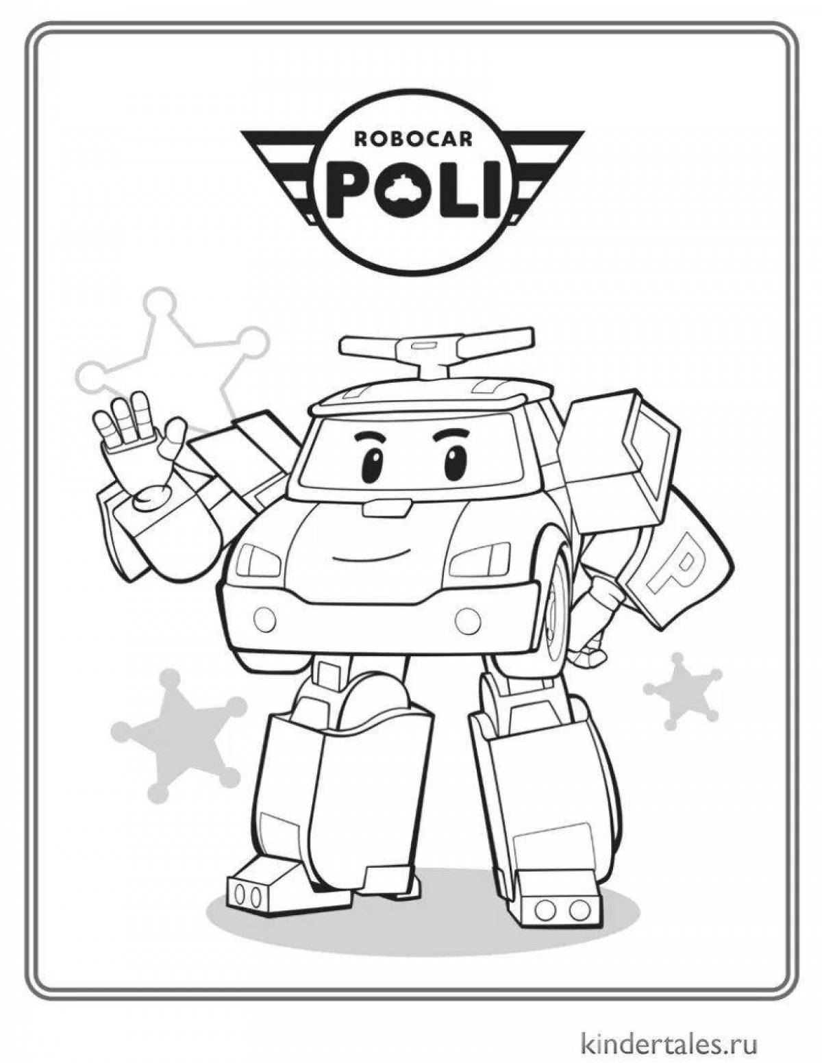 Marvelous mark robocar poly coloring