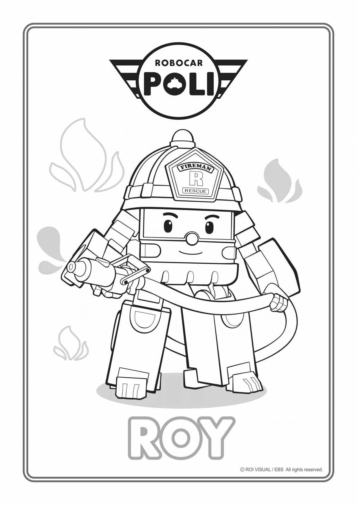 Mark robocar poly awesome coloring book