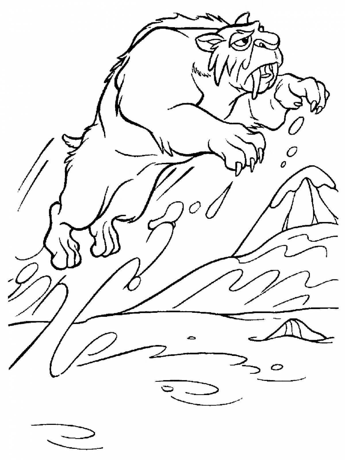 Photo Diego ice age fantasy coloring page
