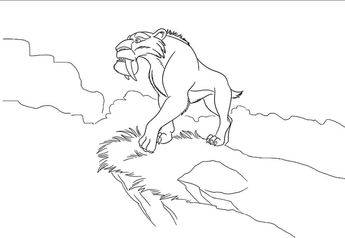Diego's adorable ice age coloring page