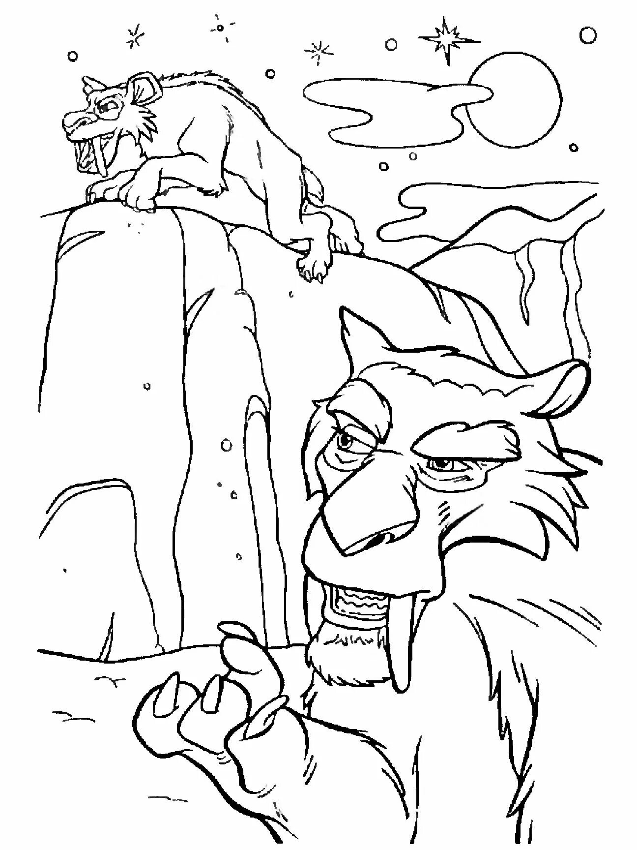Zani Diego Ice Age Coloring Page