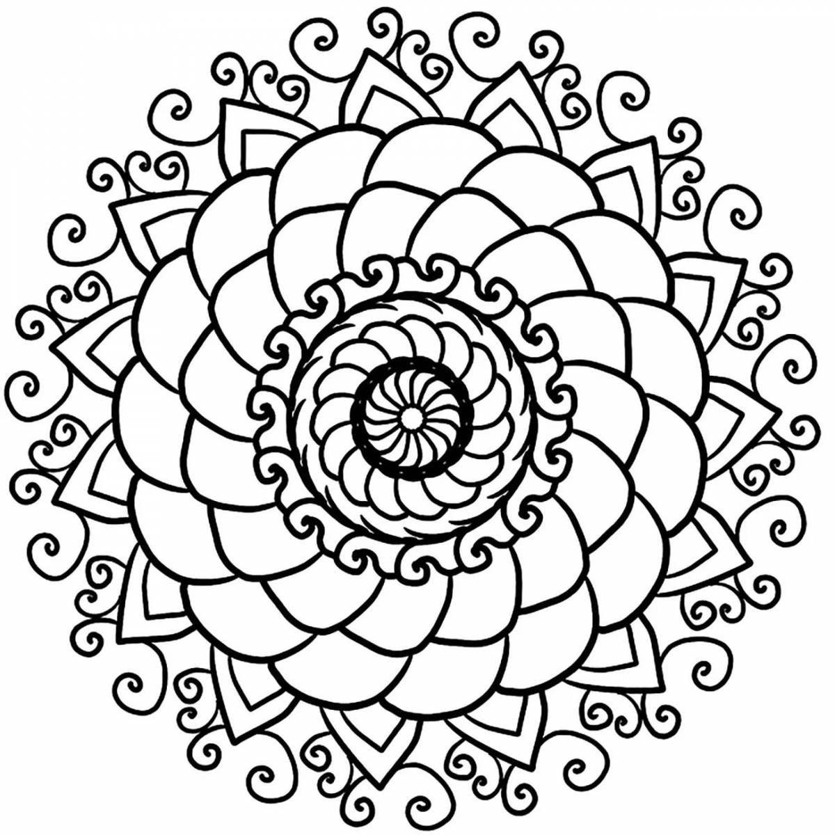 Radiant simple pencil antistress coloring page