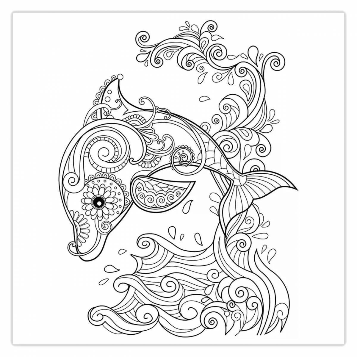 Simple pencil antistress coloring page