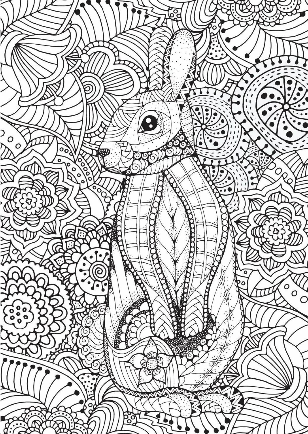 Touching coloring simple pencil antistress coloring page