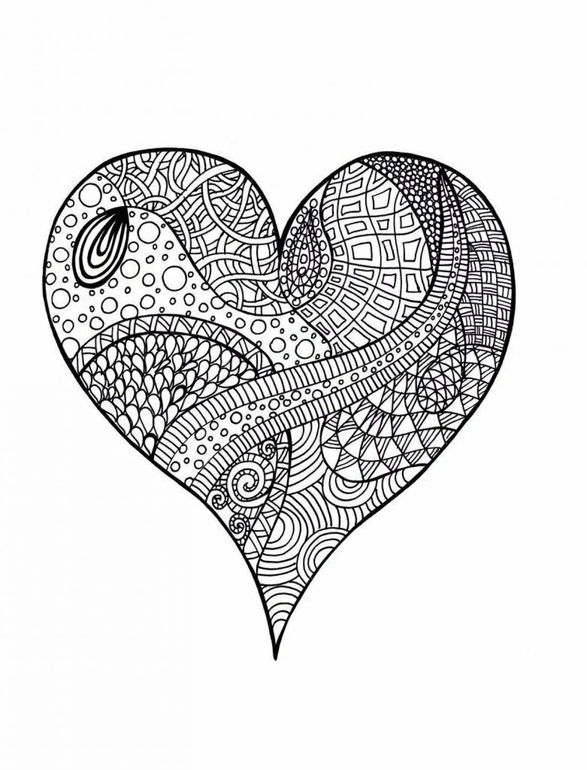 Simple pencil antistress coloring page