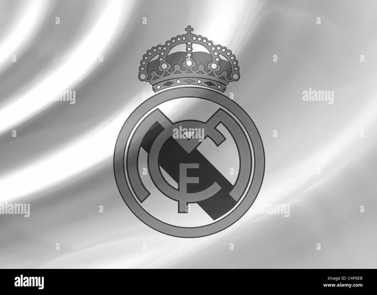 Photo Real madrid emblem dazzling coloring page