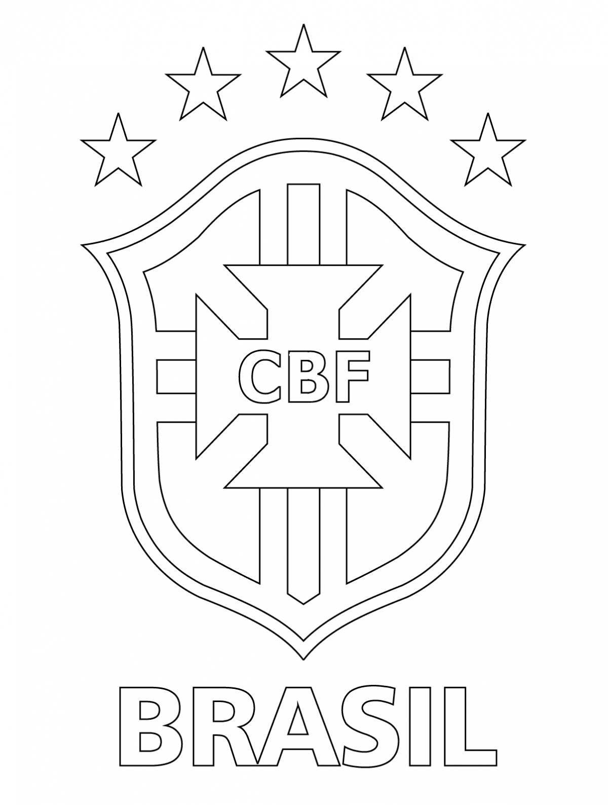Photo Real madrid emblem glowing coloring page