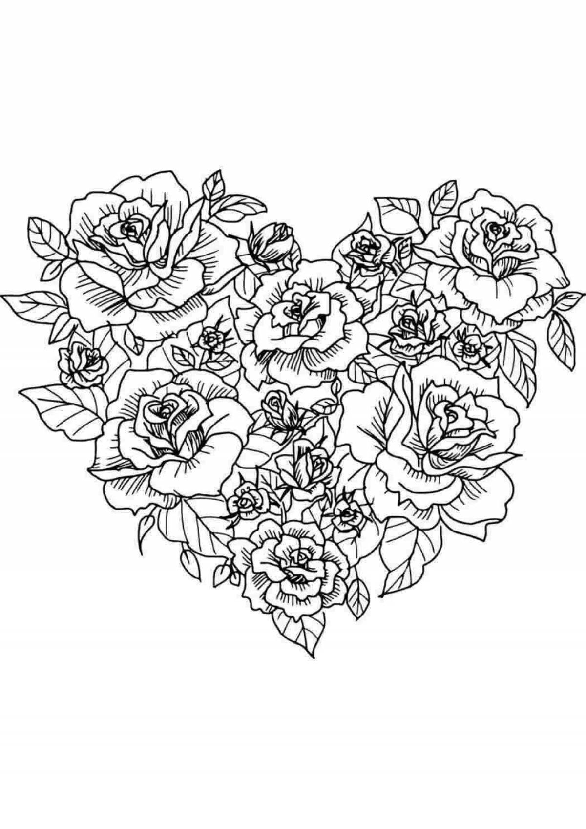 Delightful coloring pages March 8 flowers