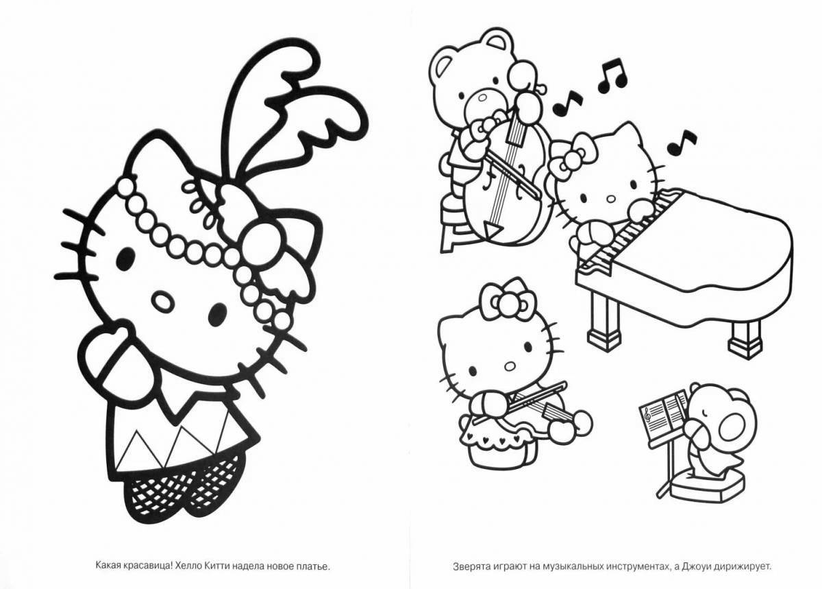 Cute hello kitty coloring book