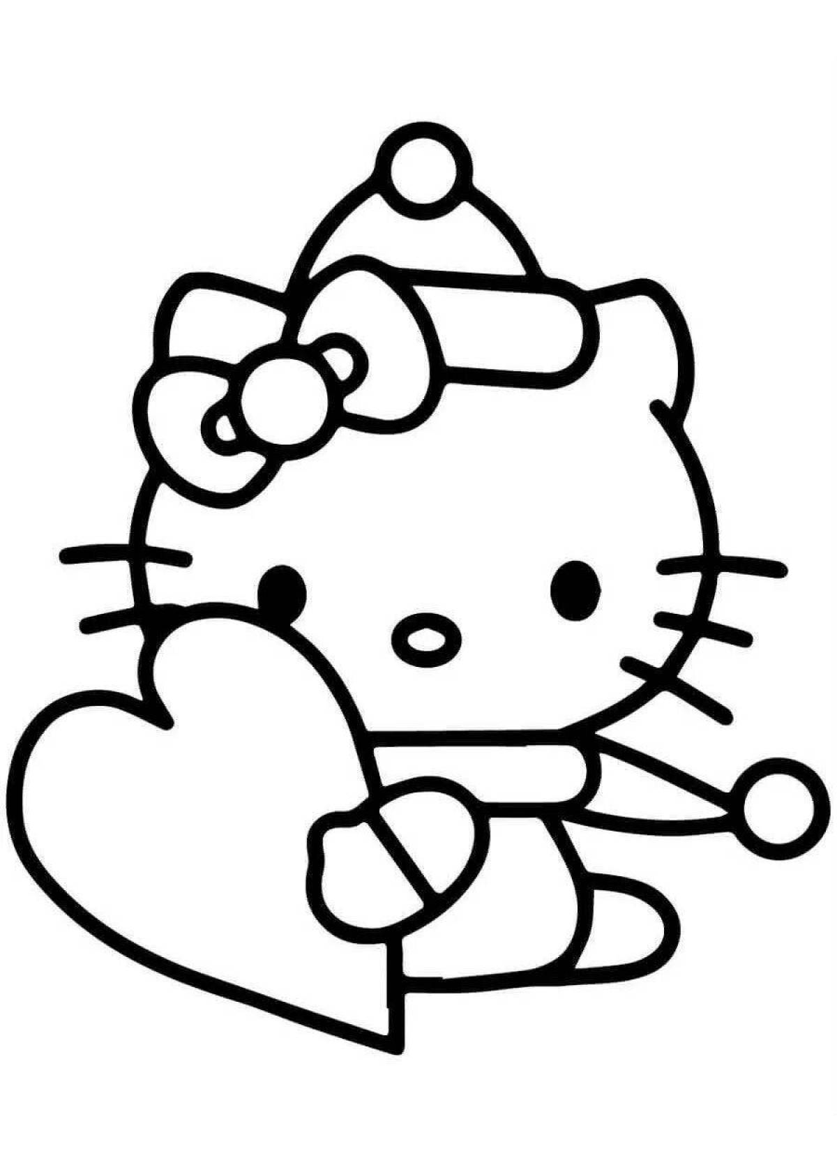 Увлекательная раскраска hello kitty