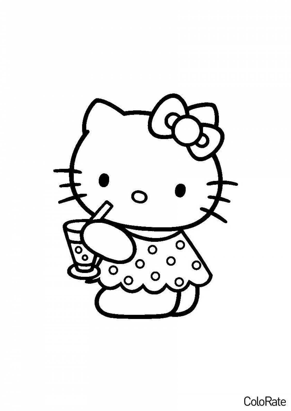 Wonderful coloring hello kitty