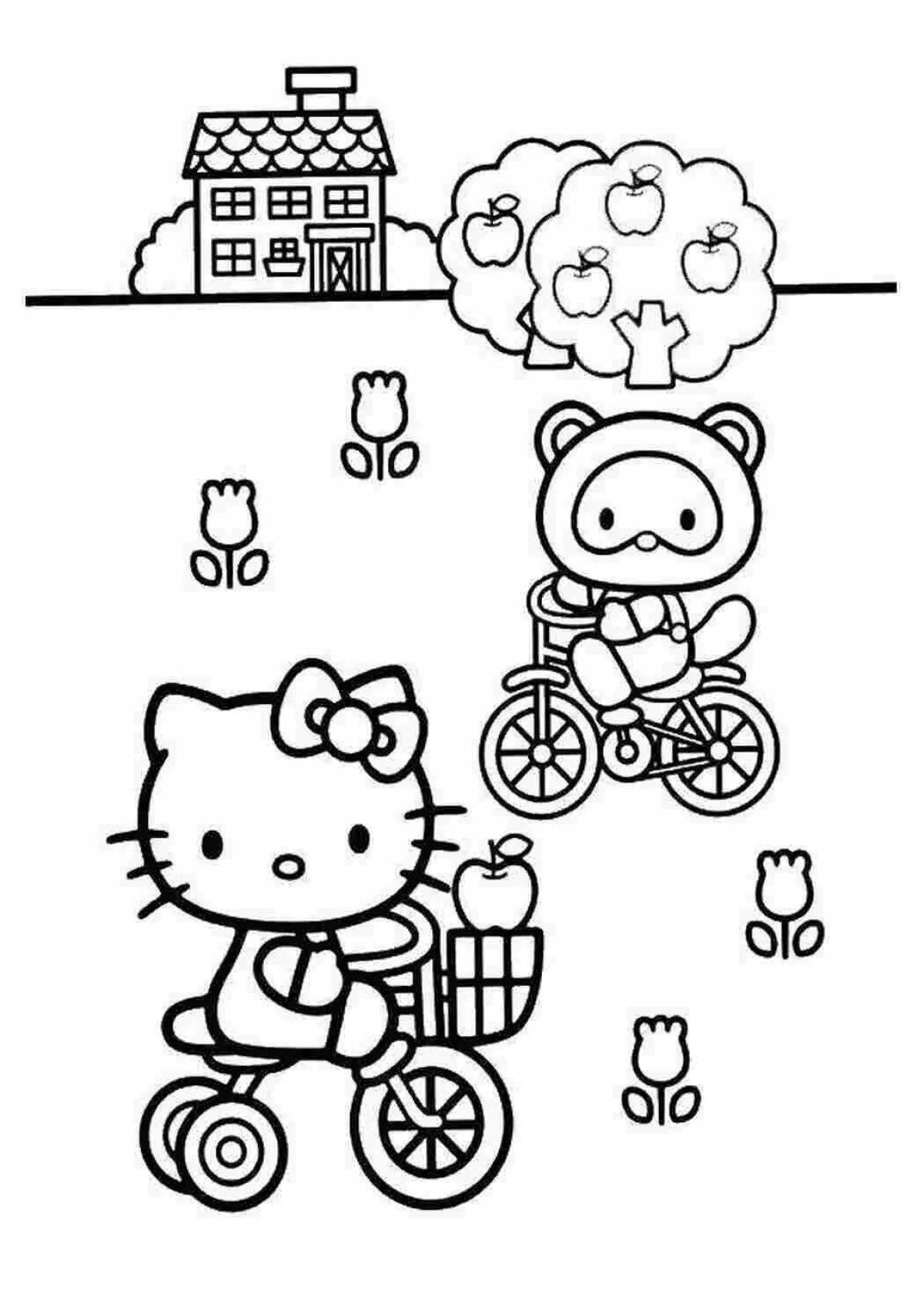 Violent hello kitty coloring